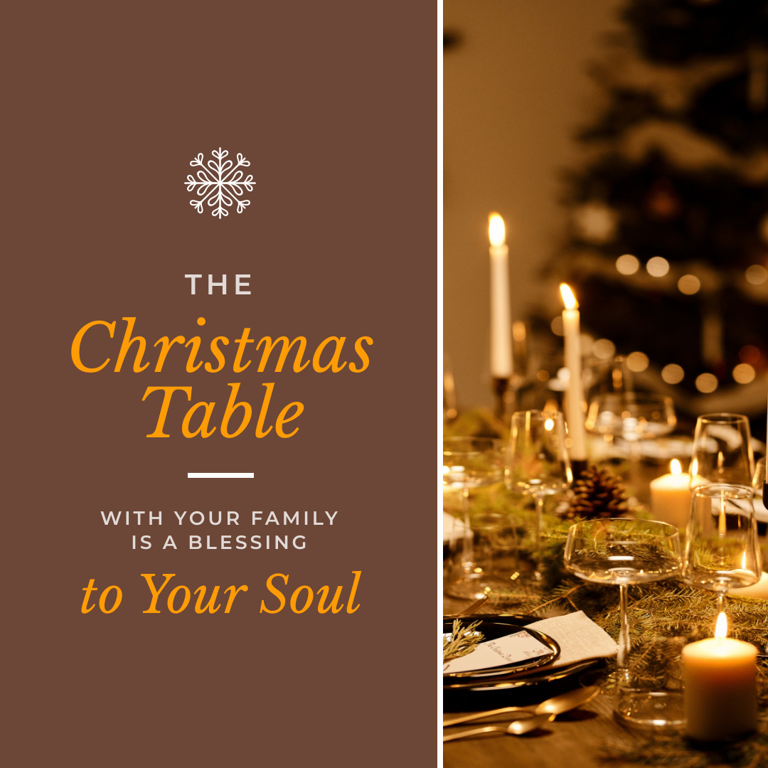 Christmas Table with Your Family 1080x1080 template