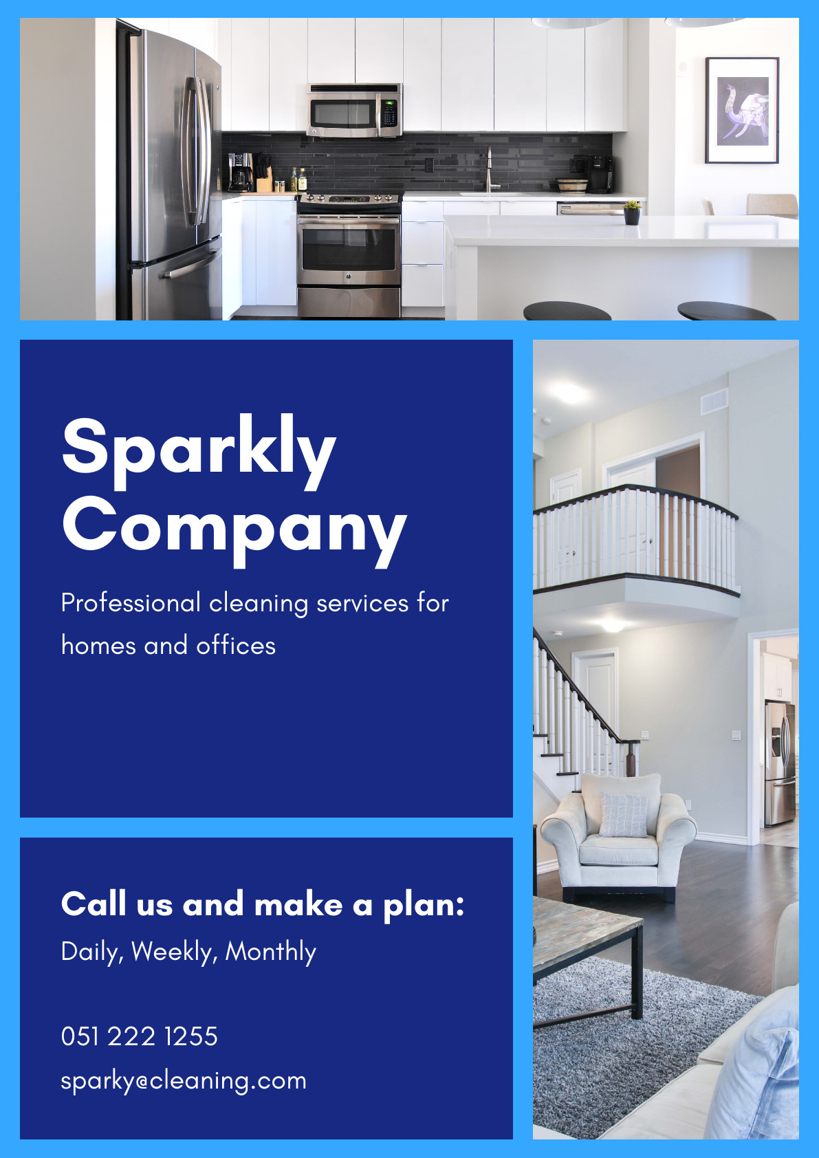 Sparkly Professional Cleaning Services Poster 1191x1684 template