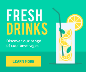 Discover Our Fresh Drinks  300x250 template