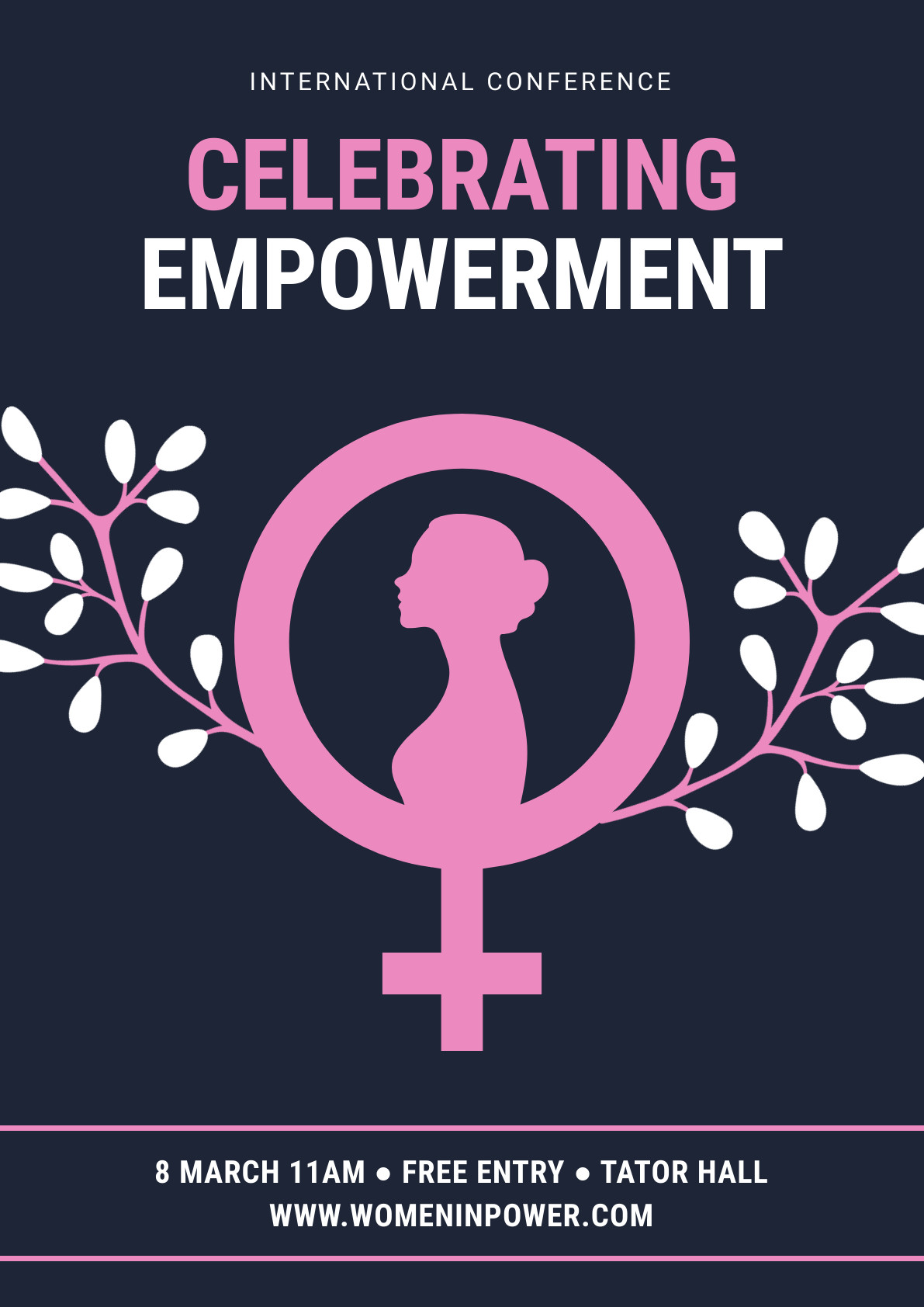 Celebrating Empowerment Women's Day – Poster Template  1191x1684 template preview