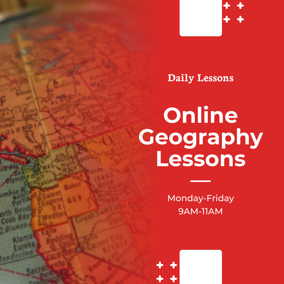 Online Geography Lessons Video 1080x1080 template