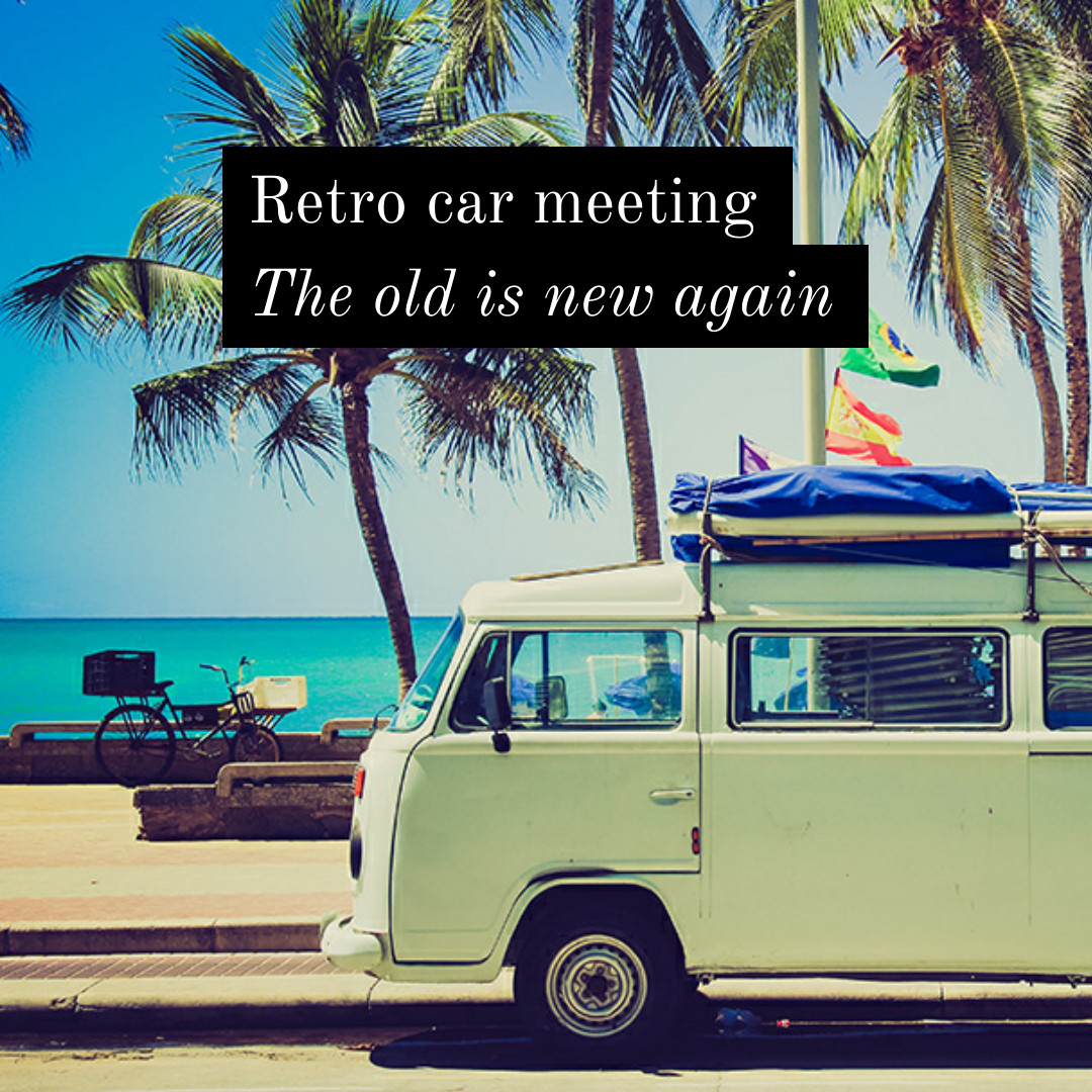 Retro Car Meeting Facebook Cover Template 1080x1080 template