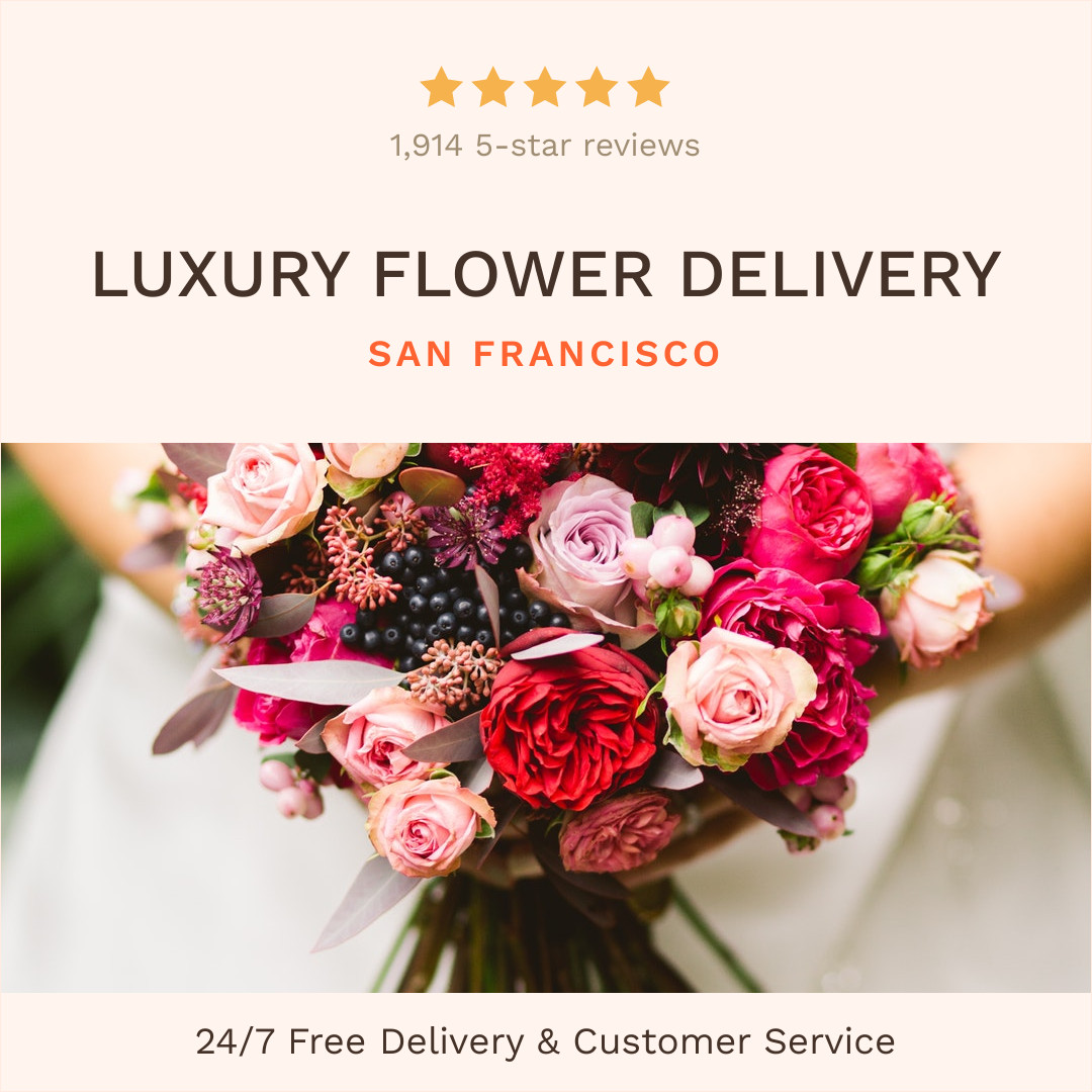 Luxury Flower Delivery 1080x1080 template preview