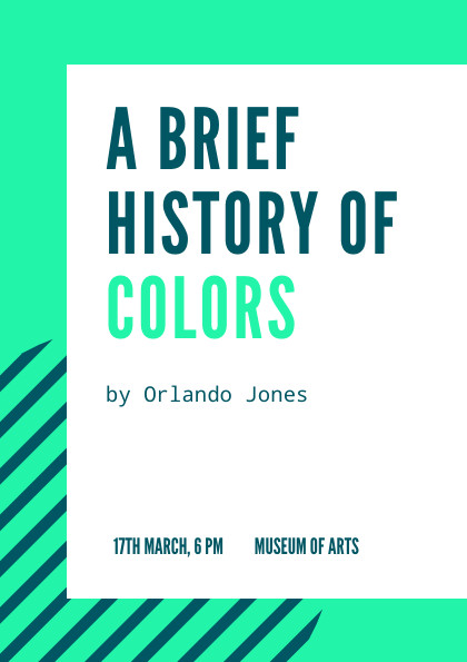 Brief History of Colors – Flyer Template 420x595 template