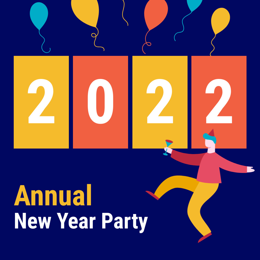 Annual New Year Party 1080x1080 template