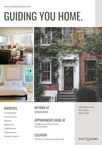 Guiding You Rent and Home – Flyer Template 420x595 template