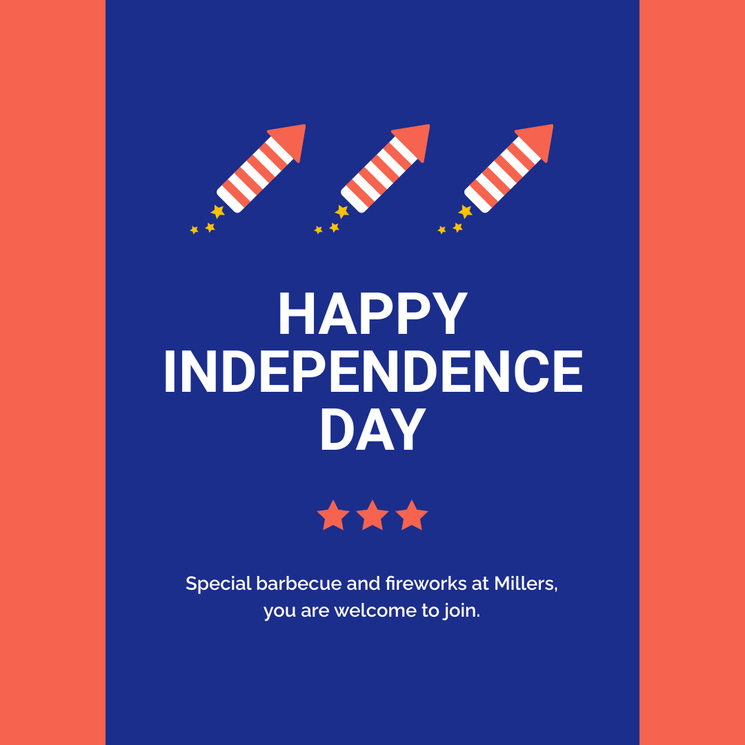 Independence Day Barbeque and Fireworks 1080x1080 template