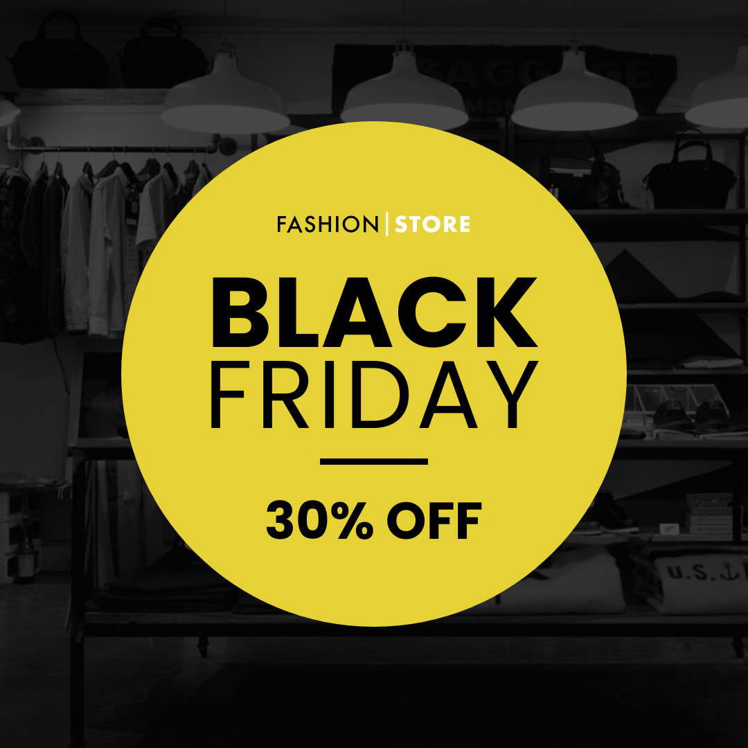 Black Friday 30 Fashion Store 1080x1080 template