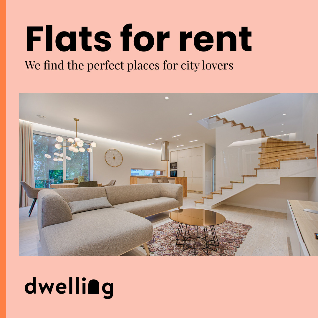 Pink Dwelling Flats for Rent 1080x1080 template
