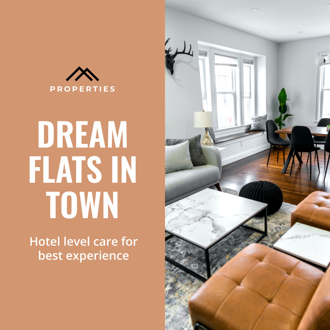 Hotel Experience Dream Flats in Town  1080x1080 template