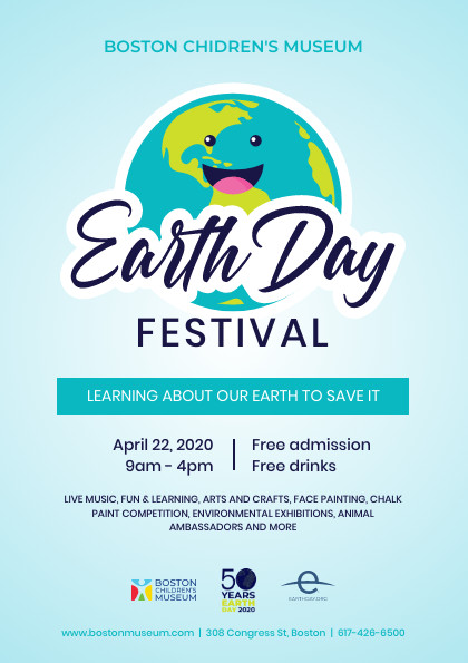 Earth Day Festival for Children – Flyer Template 420x595 template