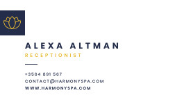 Spa Business Card Template 252x144 template
