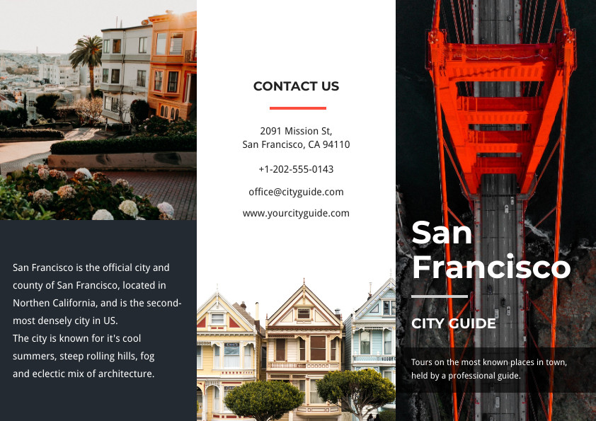 San Francisco City Guide – Brochure Template 842x595 template preview