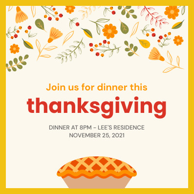 Lee Residence Thanksgiving Dinner 397x397 template