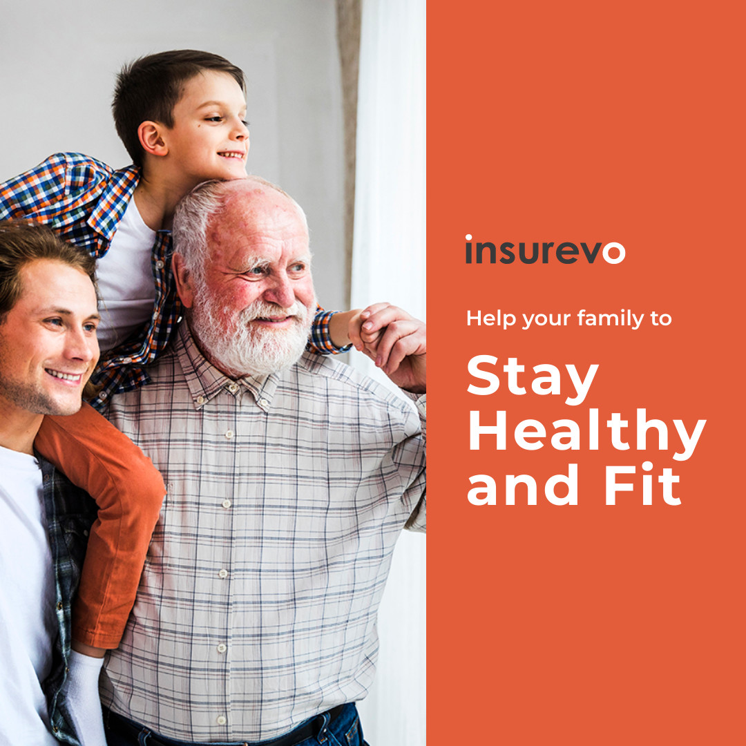 Healthy and Fit Family Insurance 1080x1080 template