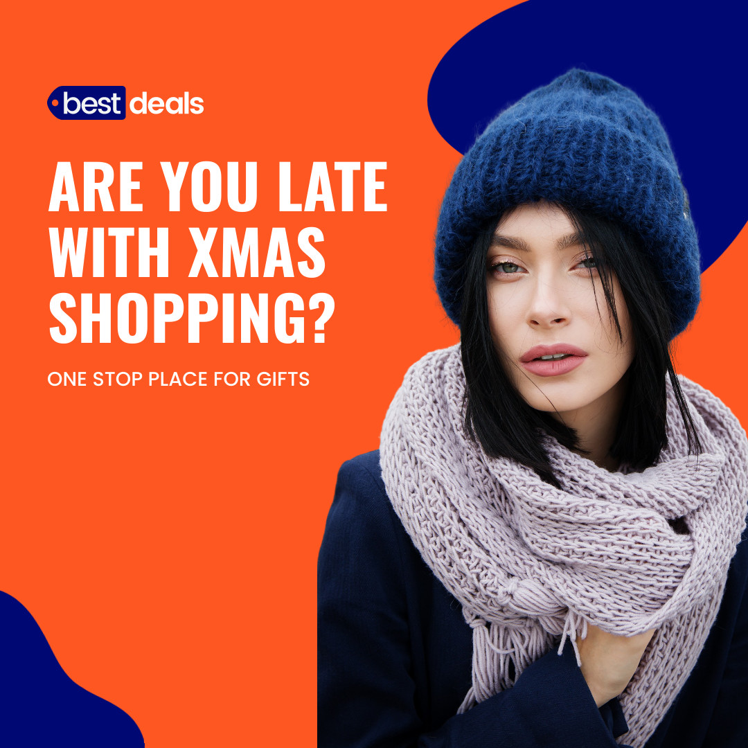 Late Christmas Shopping  1080x1080 template preview
