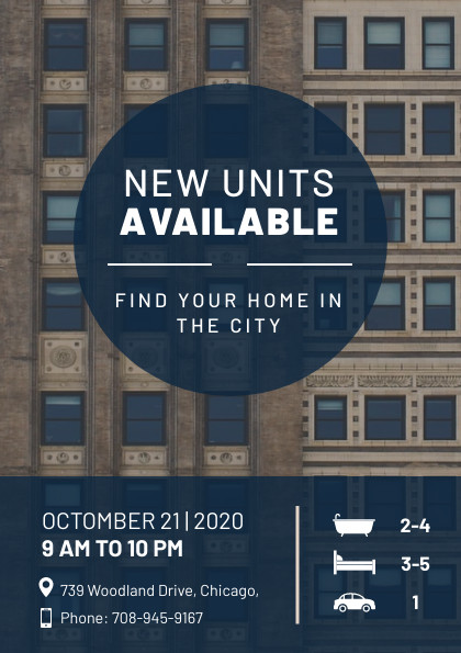 New Units Available in the City – Flyer Template 420x595 template
