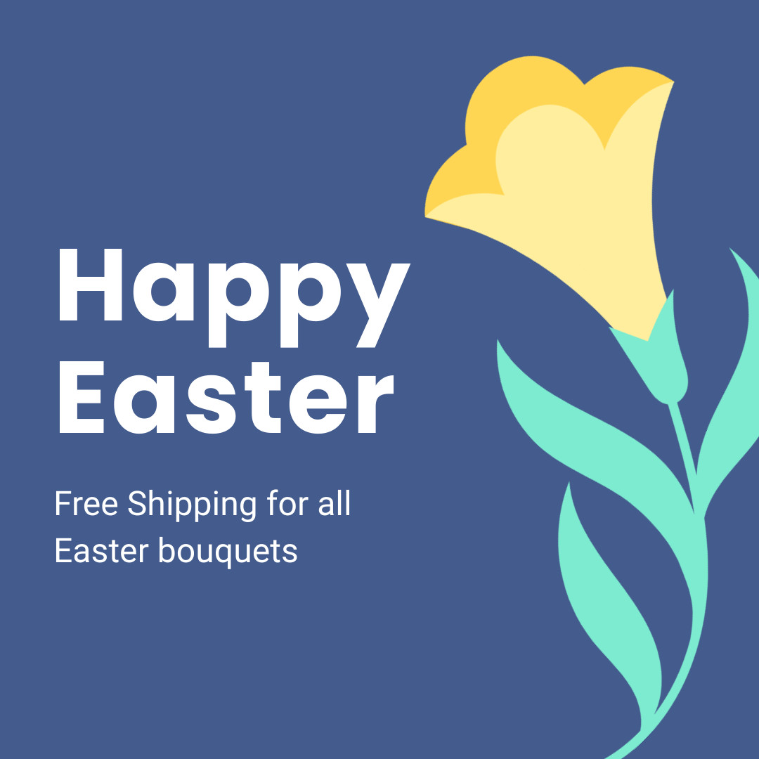 Easter Flower Shop 1080x1080 template