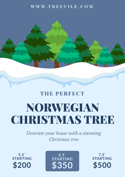 The Norwegian Christmas Tree Flyer 420x595 template