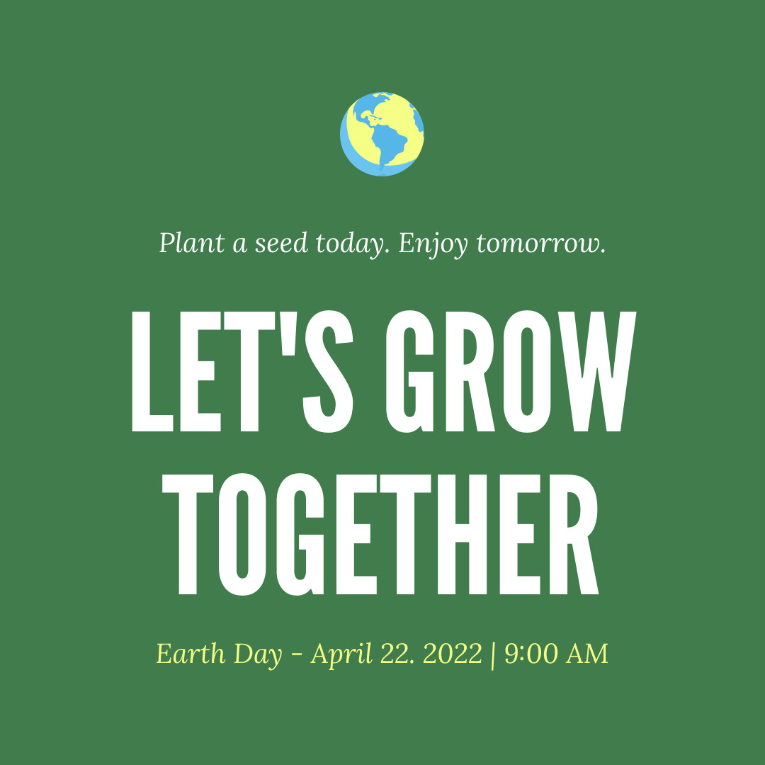Grow together Earth Day 1080x1080 template