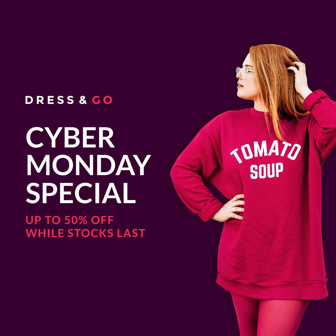 Cyber Monday Special Red Woman 1080x1080 template