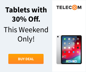 Weekend Only Telecom Tablets 300x250 template