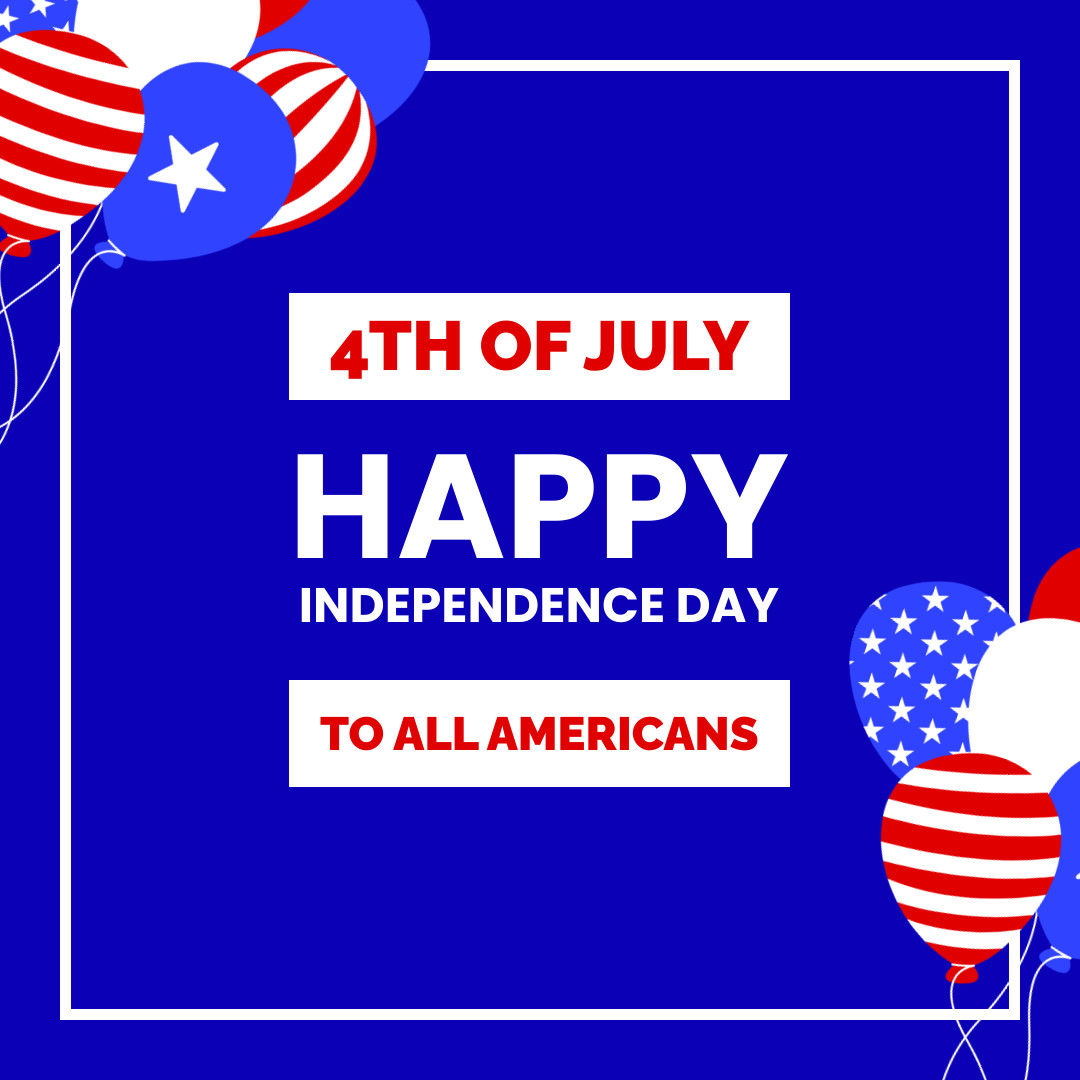 Happy Independence Day to All Americans 1080x1080 template preview