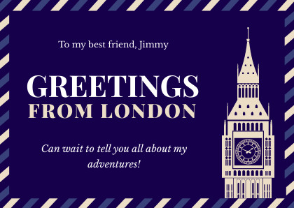Jimmy Greetings from London – Card Template 420x298 template