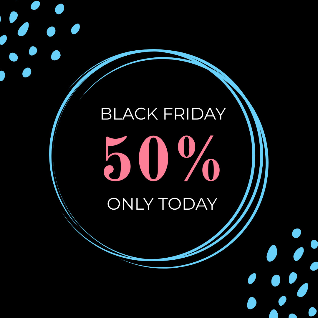 Black Friday 50 Only Today  1080x1080 template preview
