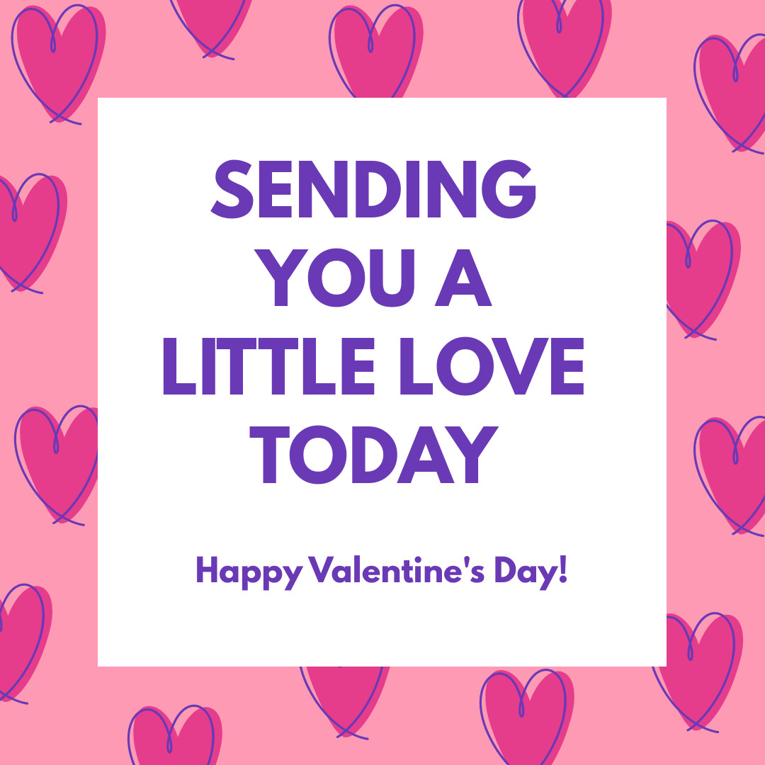 A Little Valentine's Day Love 1080x1080 template