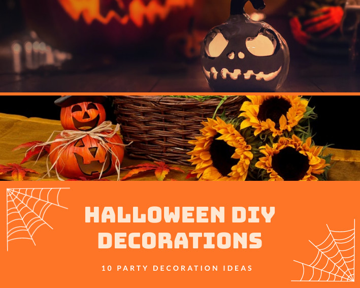 Halloween DIY Decorations Photo Collage 709x567 template