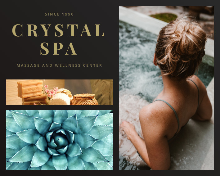Crystal Spa Wellness Photo – Collage Template 709x567 template