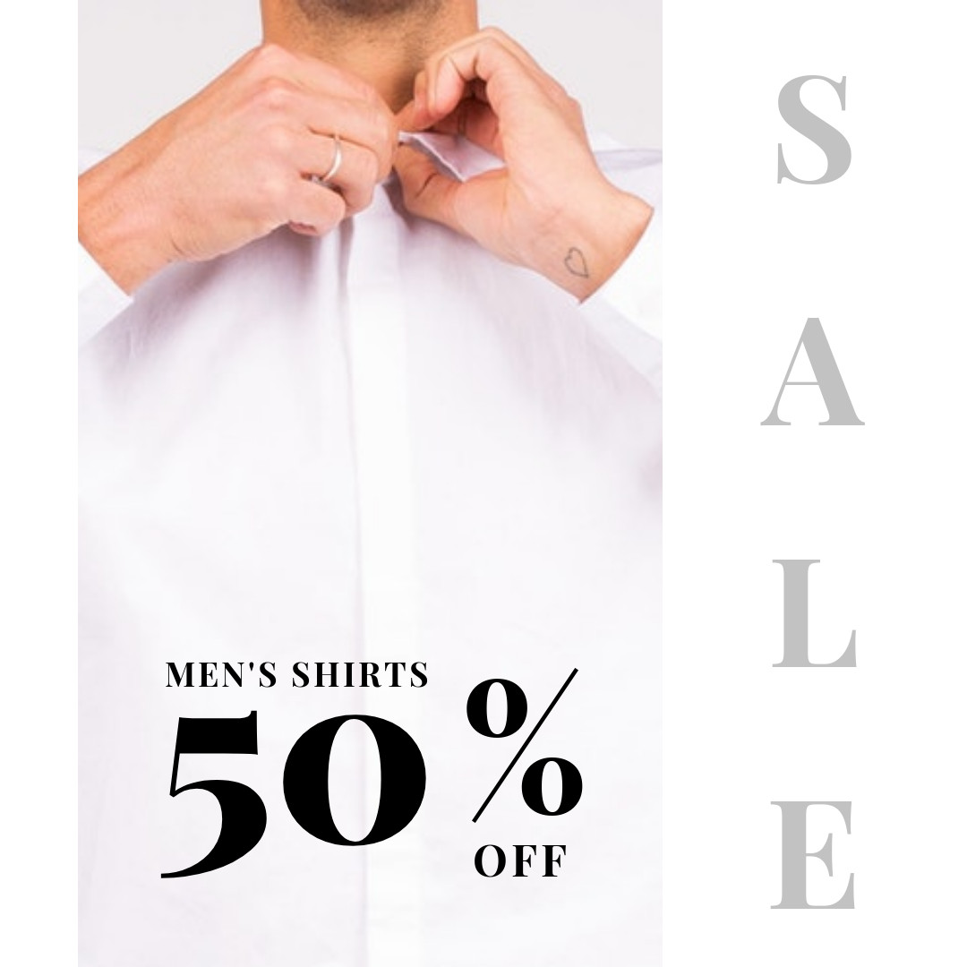 Fashion - Men shirts sale 1080x1080 template