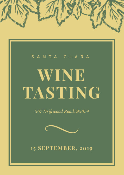 Wine Tasting Santa Clara – Flyer Template 420x595 template