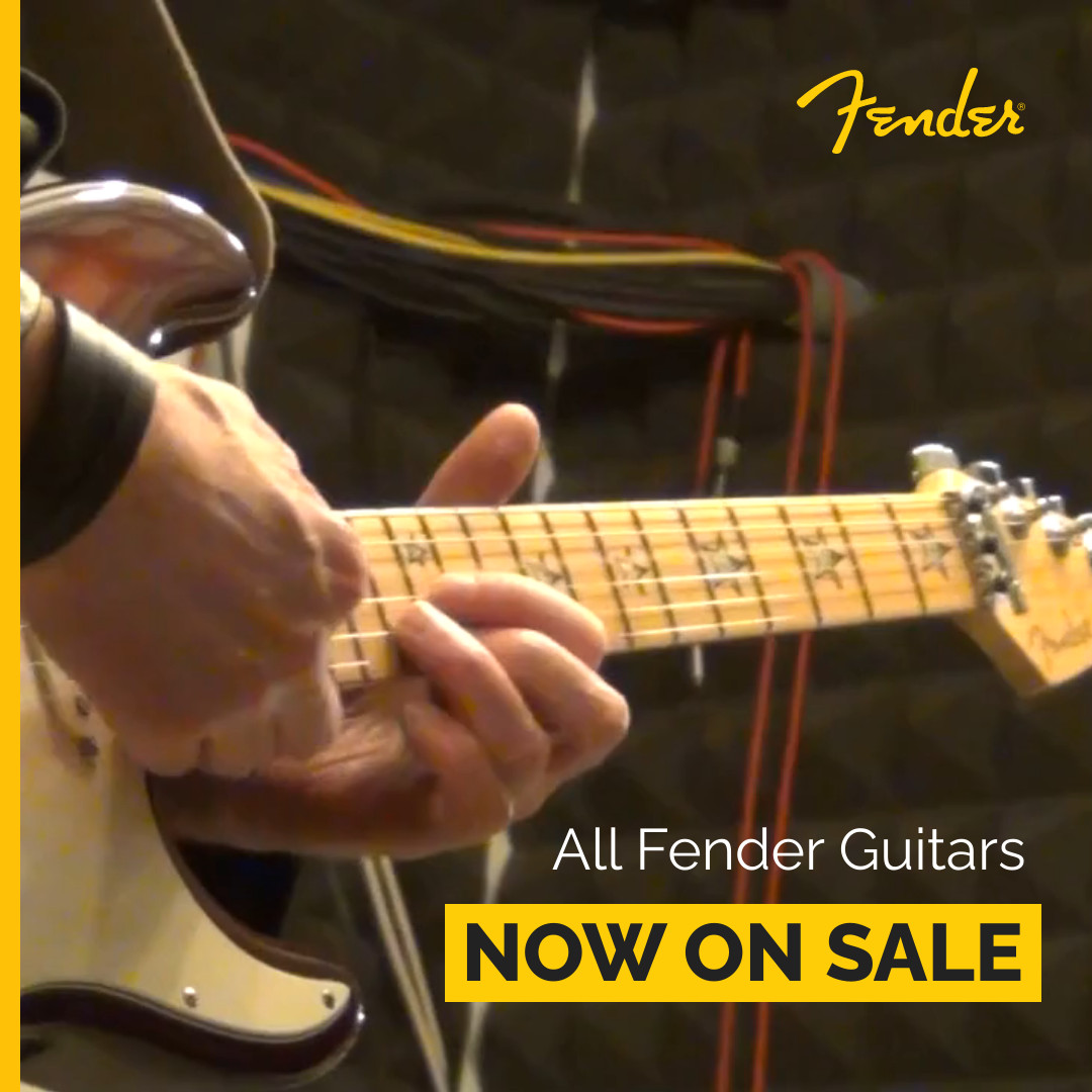 Fender Guitars On Sale Video 1080x1080 template