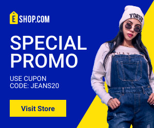 Special Jeans Promo with Coupon Code  300x250 template