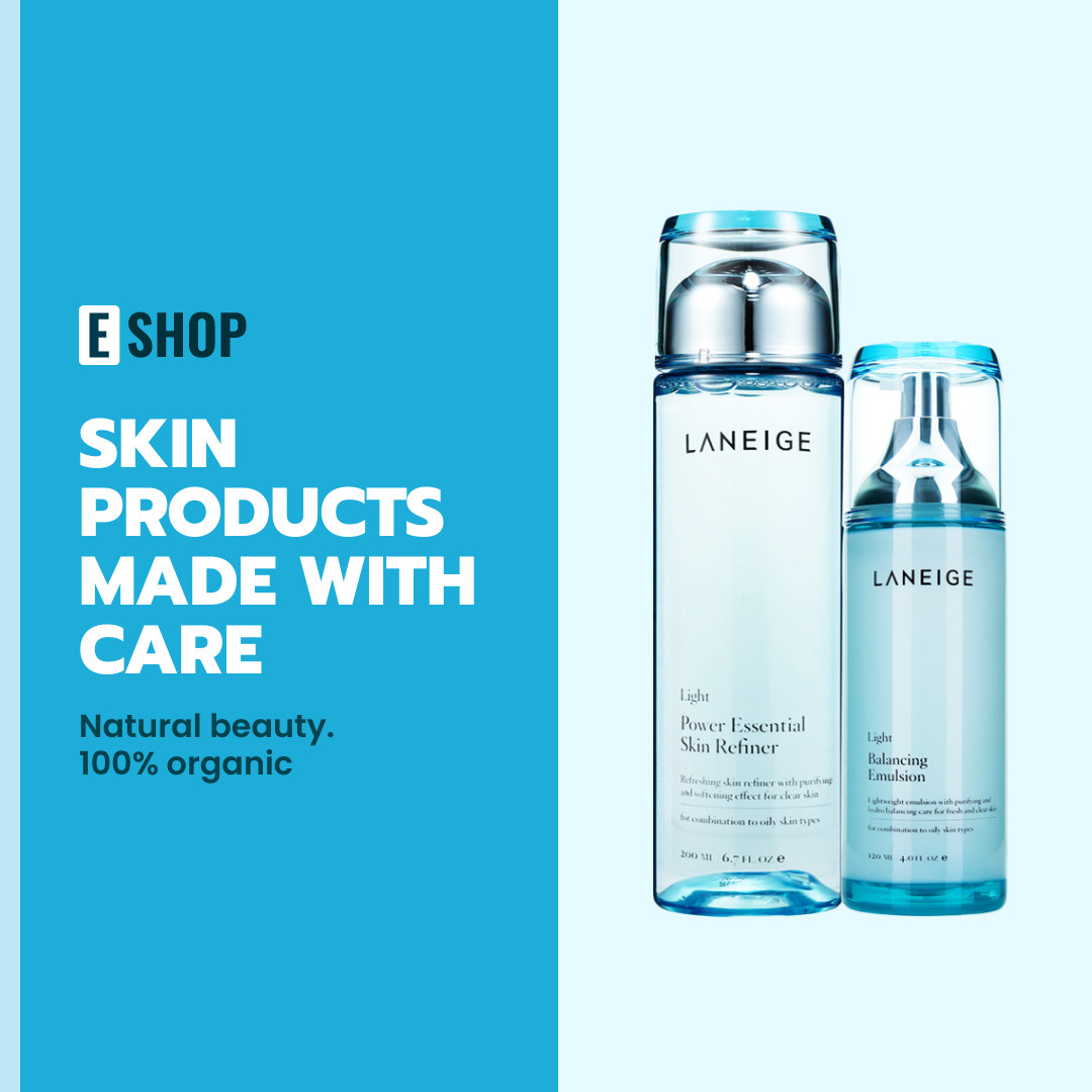 Skin Products Made with Care 1080x1080 template
