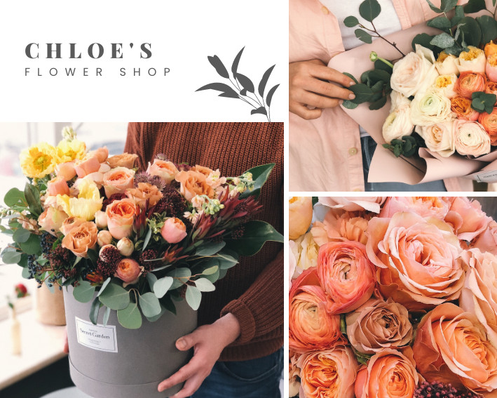 Chloe's Flower Shop – Photo Collage Template 709x567 template