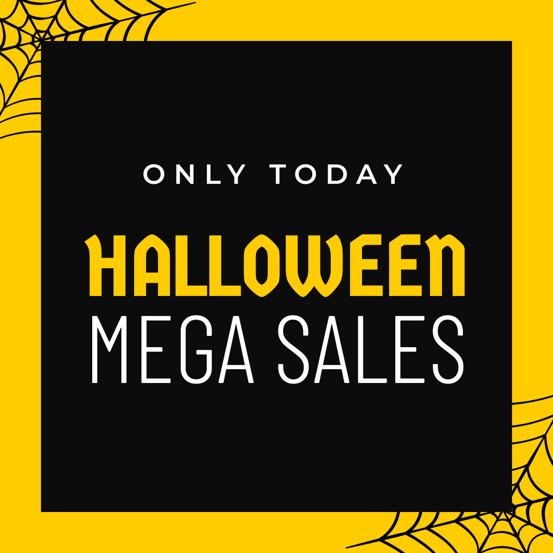 Halloween Mega Sales Only Today 1080x1080 template preview