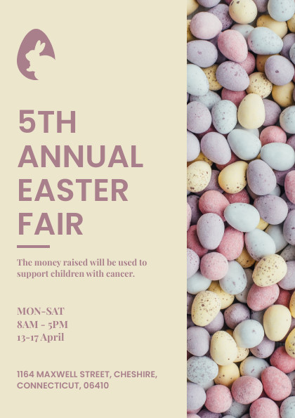 Pastel Eggs Annual Easter Fair – Flyer Template 420x595 template