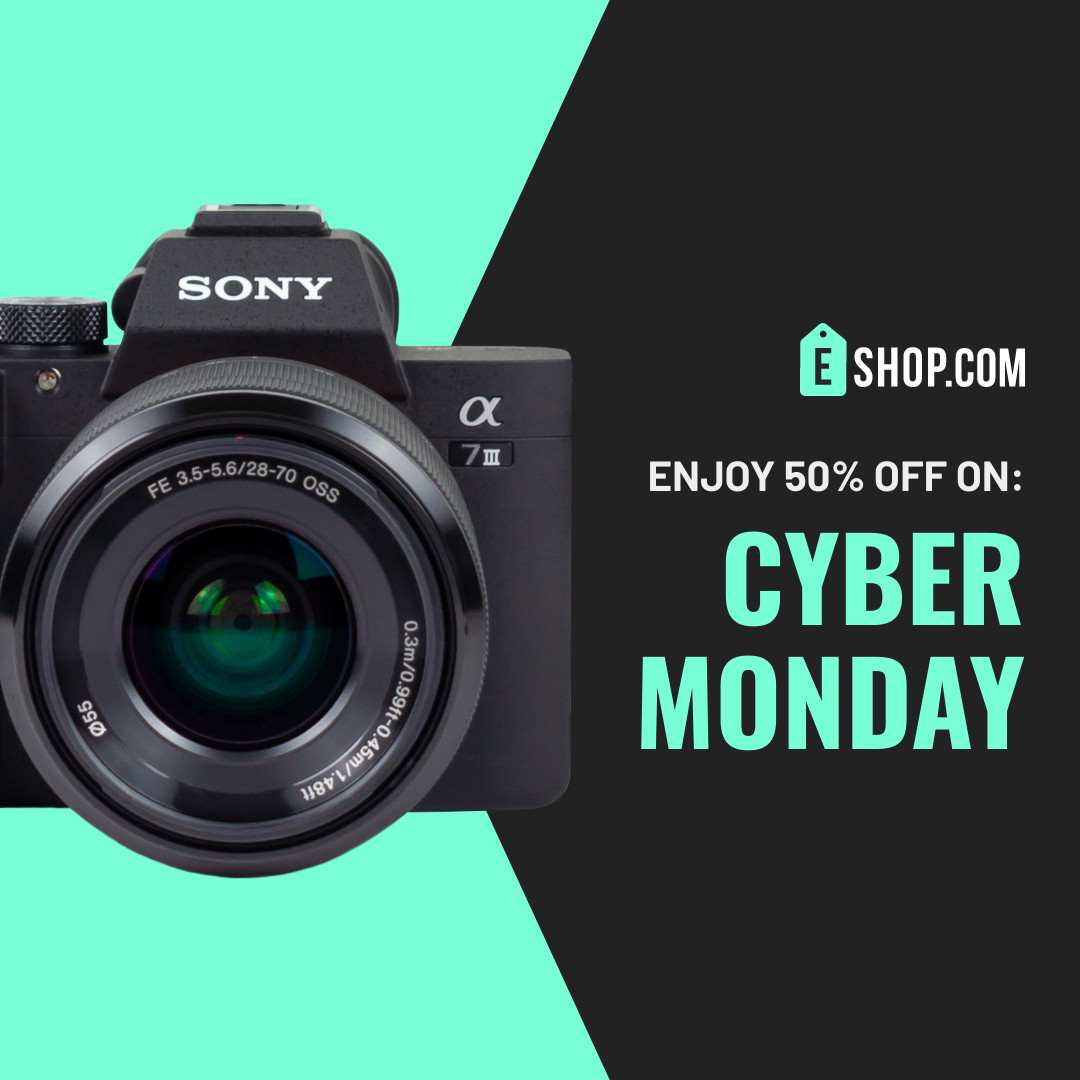 Cyber Monday Enjoy Sony Photography 1080x1080 template