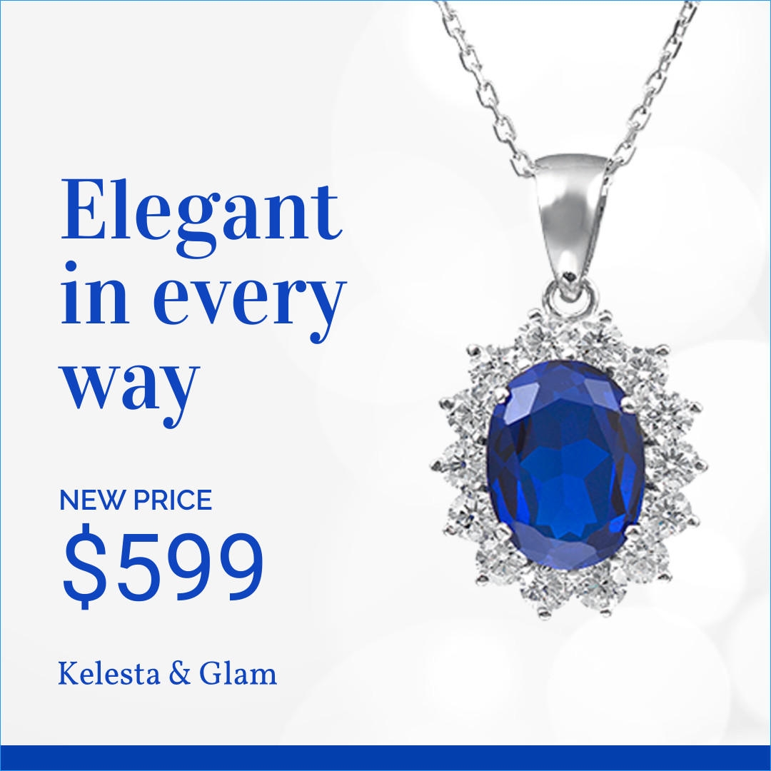 Elegant Sapphire Necklace 1080x1080 template