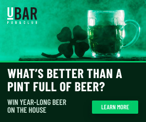 Saint Patrick's Pint Full of Beer 300x250 template