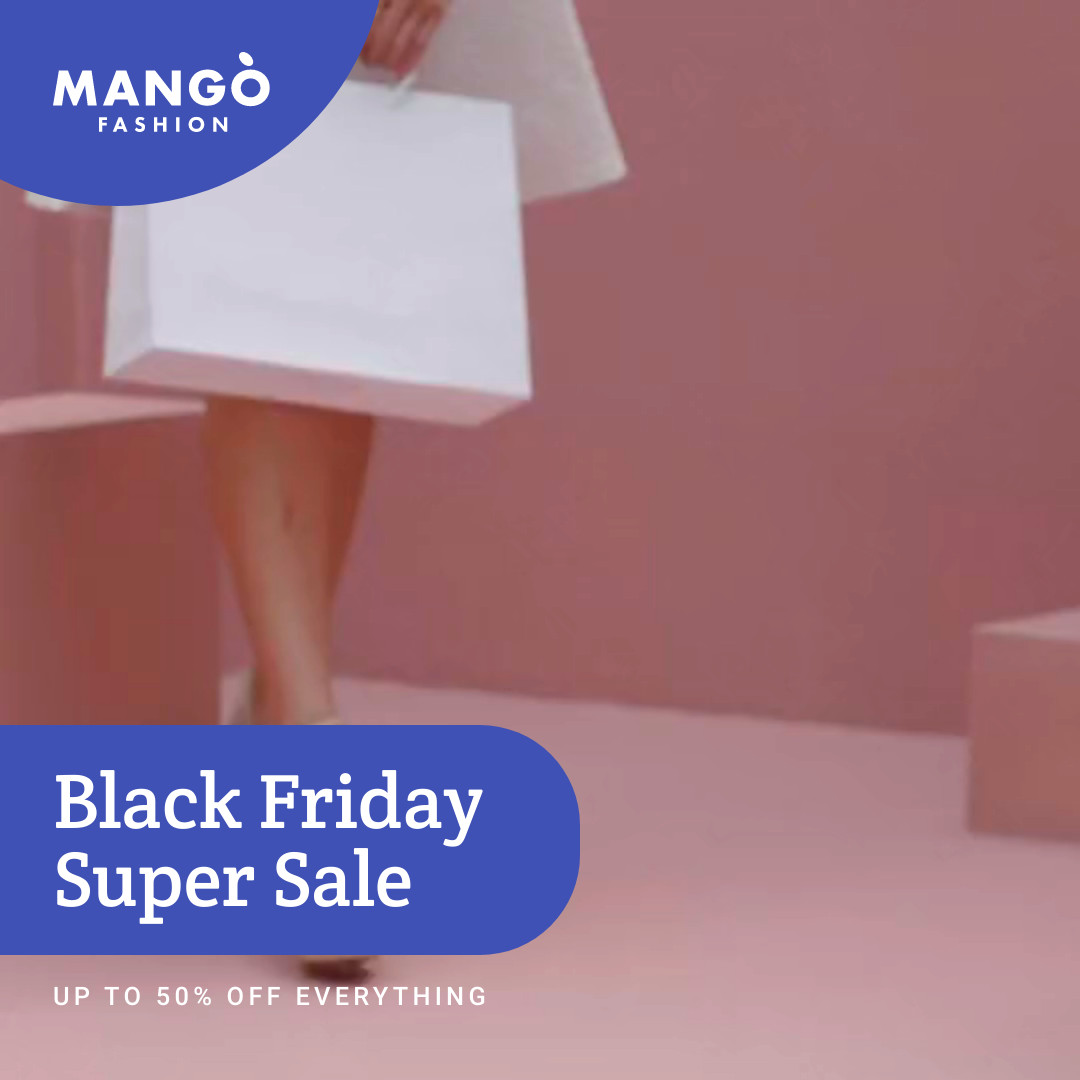 Black Friday Everything Super Sale Video 1080x1080 template