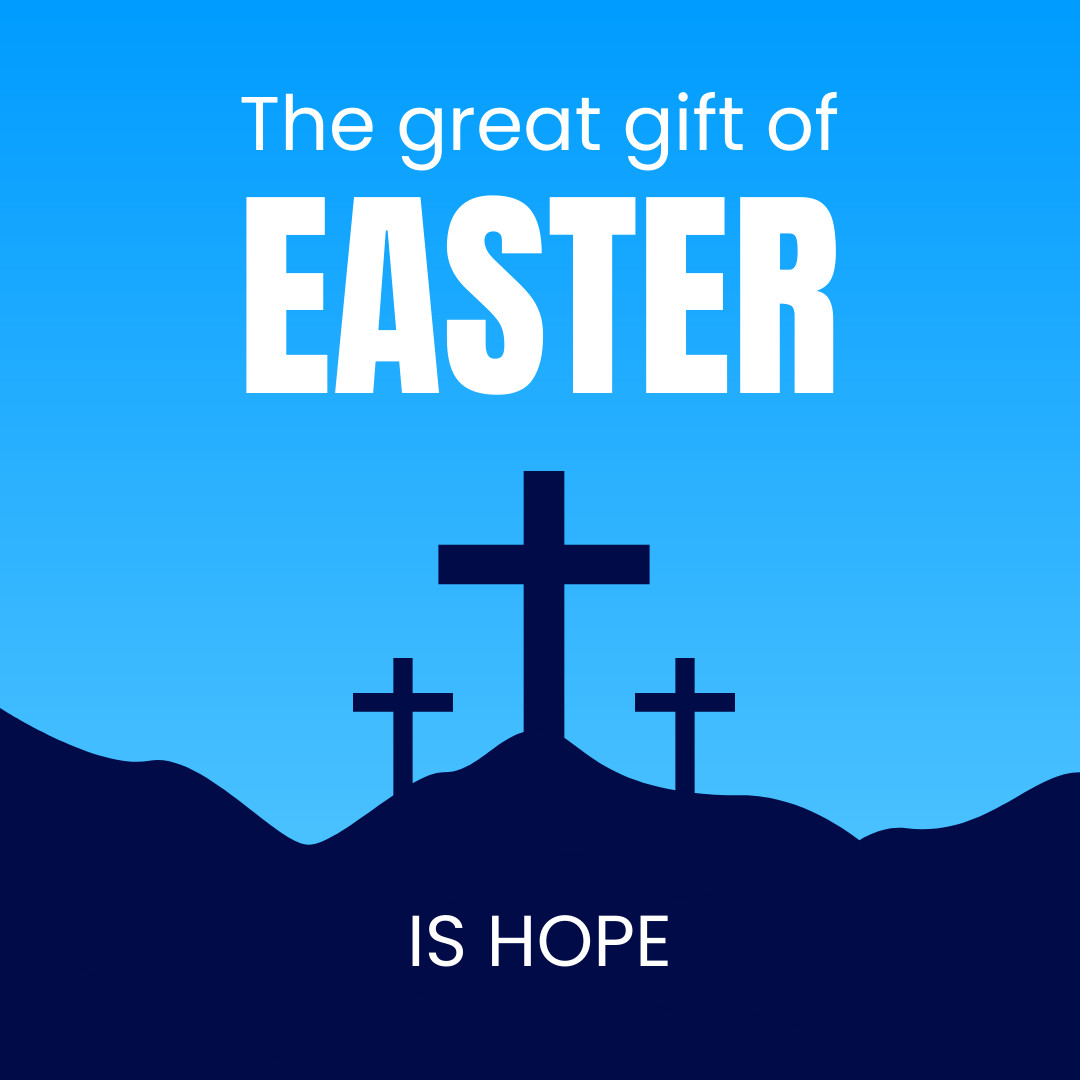 Gift of Easter is Hope 1080x1080 template preview