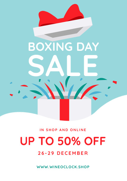 Open White Box Boxing Day Sale Flyer 420x595 template