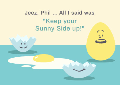 Cracked Sunny Funny Easter Egg – Card Template 420x298 template preview