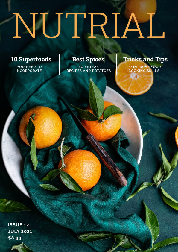Nutrial Superfoods –  Magazine Cover Template 595x842 template