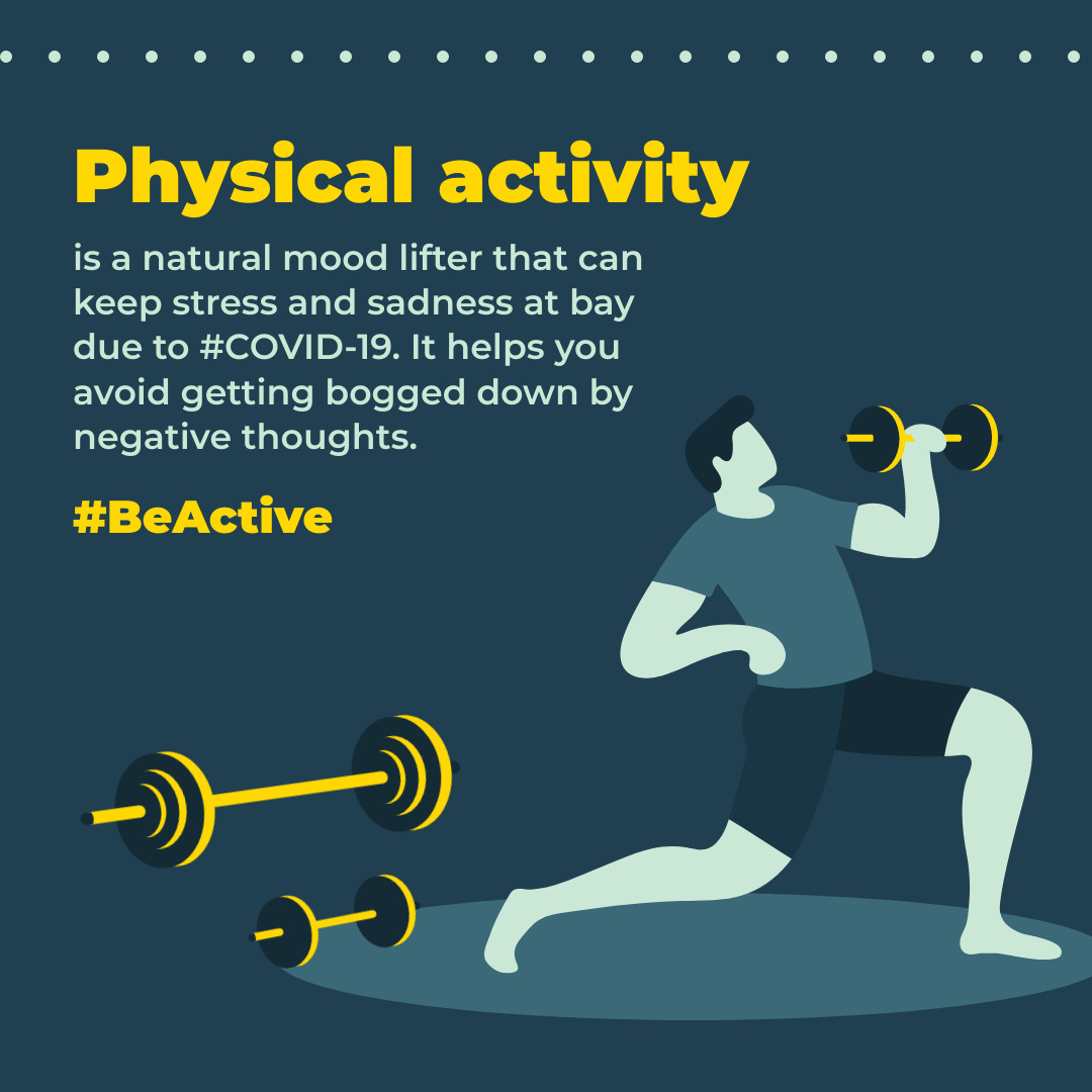 Covid-19 Negative Thoughts Be Active 1080x1080 template