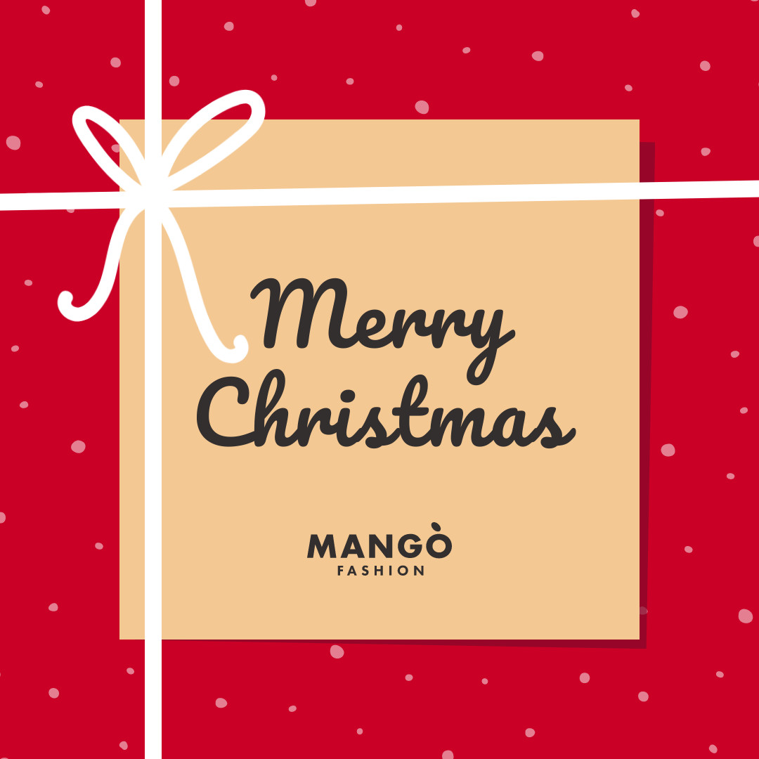 Merry Christmas Fashion Bow 1080x1080 template